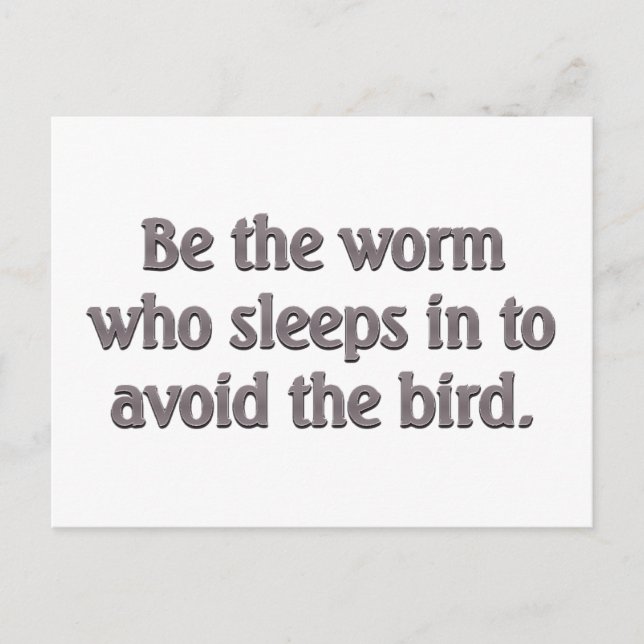 Cartão Postal Vermes têm pior sorte (Frente)