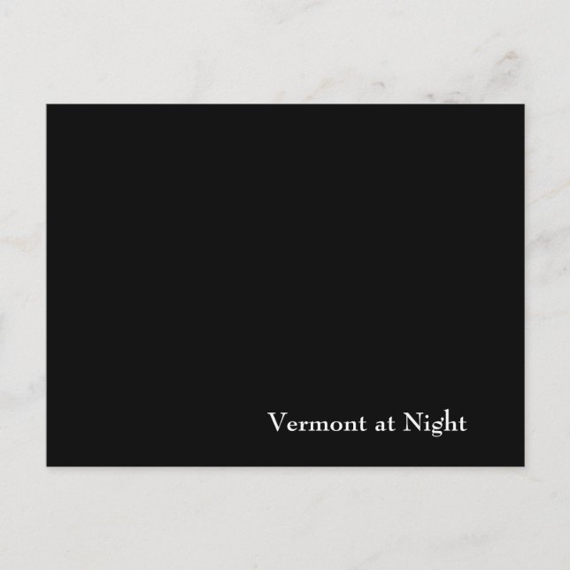 Cartão Postal Vermont à noite (Frente)