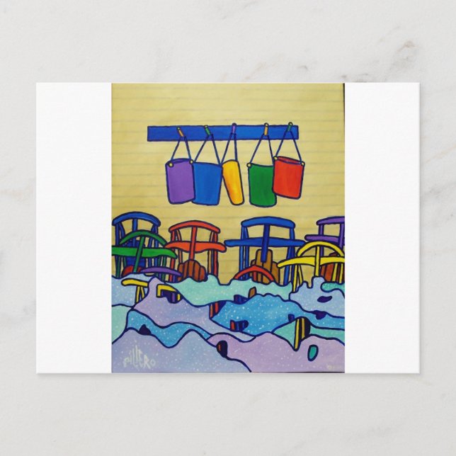 Cartão Postal Vermont Color o por Piliero (Frente)