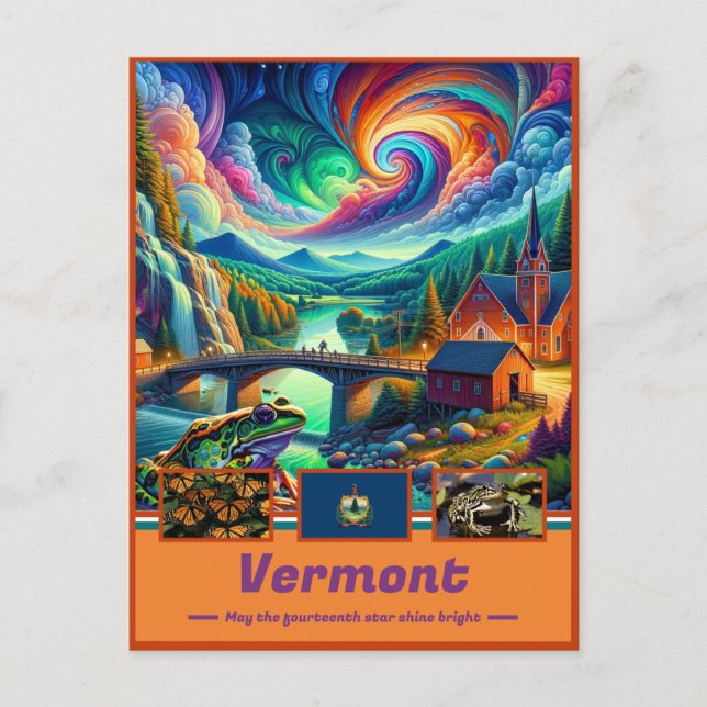 Cartão Postal Vermont Enchanting Landscapes Picturesque (Frente)