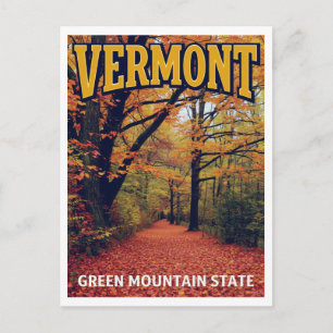 Cartão Postal Vermont Estado da Montanha Verde