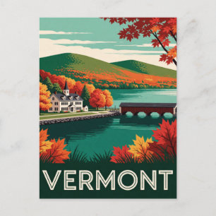 Cartão Postal Vermont EUA Montanhas Verdes E Viagens pela Nova I