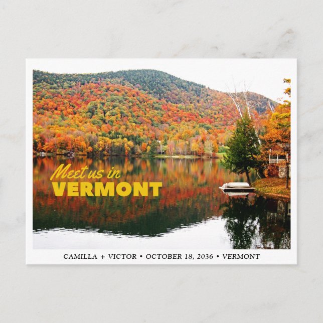 Cartão Postal Vermont Mountain Wedding Salva Cartão-postal (Frente)