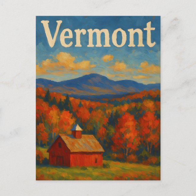 Cartão Postal vermont Postcard (Frente)