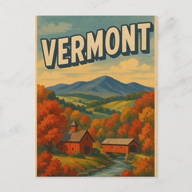 Cartão Postal VERMONT Postcard (Frente)