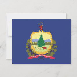 Cartão Postal Vermont State Flag Pine Tree Cow Maple Mountain