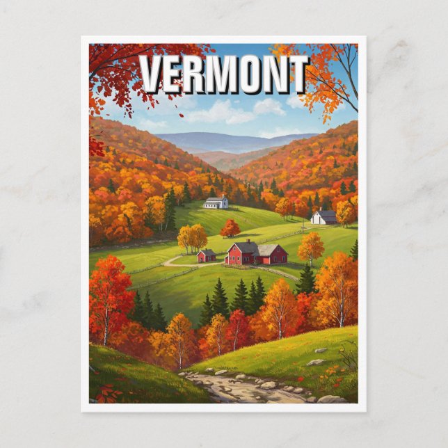 Cartão Postal Vermont Viagem (Frente)