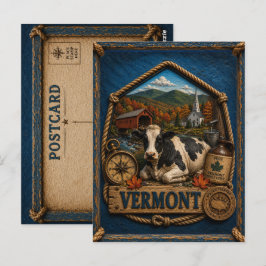 Cartão Postal Vermont Viagens Antigas