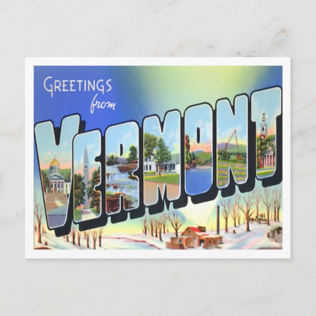 Cartão postal Vermont Vintage (Frente)