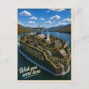 Cartão Postal Vermont   Wish You Were Here   Série de Estados