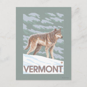 Cartão Postal VermontWolf Scene