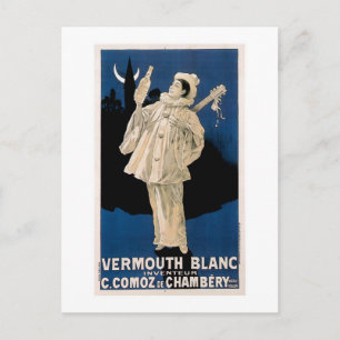 Cartão Postal Vermouth Blanc Vintage Beba Arte