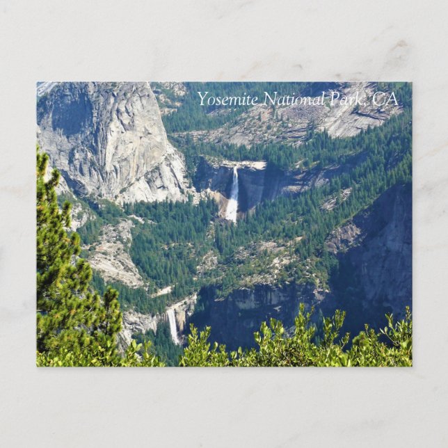 Cartão Postal Vernal e Nevada caem do Glacier Point, CA Postc (Frente)