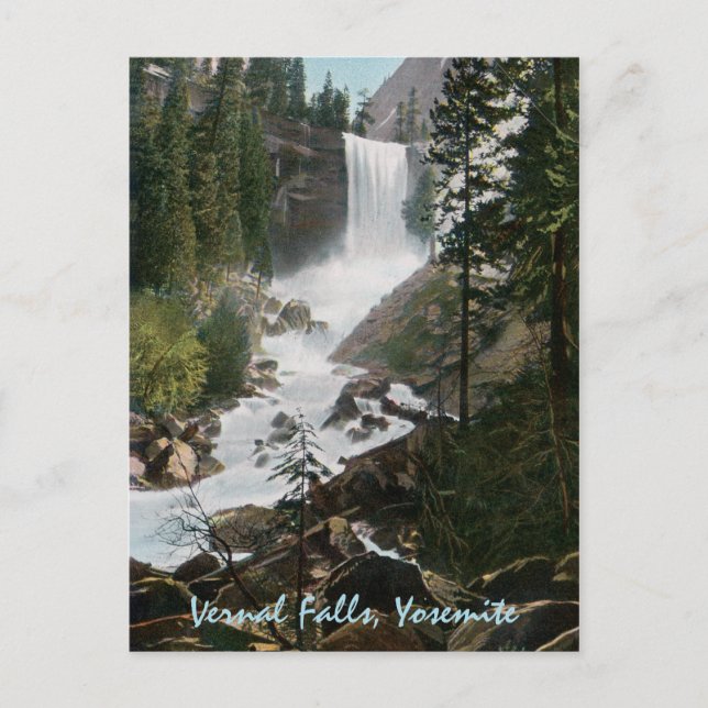 Cartão postal Vernal Falls Vintage Yosemite (Frente)