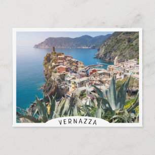 Cartão Postal Vernazza cidade nos Cinque Terre