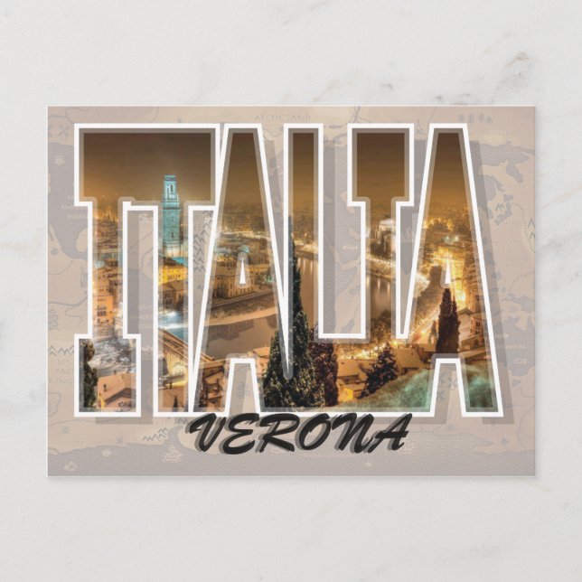 Cartão postal Verona, Itália (Frente)