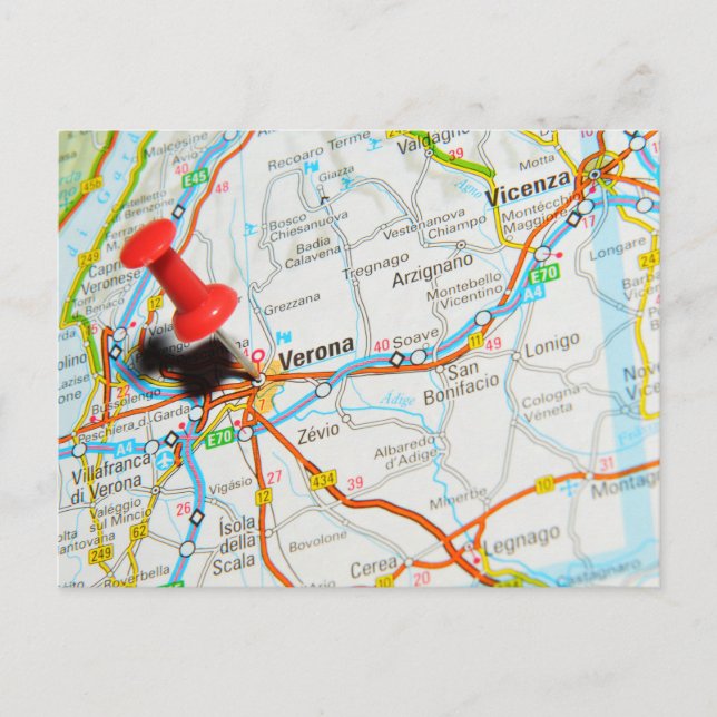 Cartão Postal Verona, Itália (Frente)
