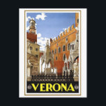 Cartão Postal Verona Viagens Antigas<br><div class="desc">Cores originais,  sem retoques e vintage. Visual e sensação autênticos. Perfeito para qualquer colecionador. Disponível em cartões postais,  cartões de felicitações,  selos e impressões para parede. Não se esqueça de escolher uma moldura da grande seleção da Zazzle!</div>