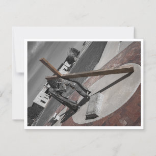 Cartão Postal Veronica Limpa o Rosto de Jesus