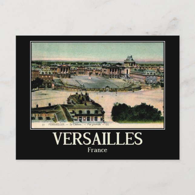 Cartão Postal Versailles, França, Vintage (Frente)