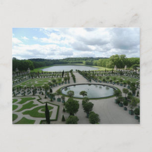 Cartão Postal Versailles Gardens Piscina Orangerie França PostC