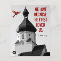 Cartão postal - Versículo Bíblico da Memória - 1 J