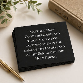 Cartão Postal Versículo Bíblico das Missões Cristãs Ensinam a To