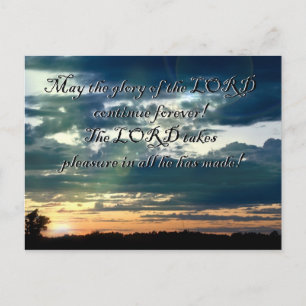 Cartão Postal Verso da Bíblia sunset