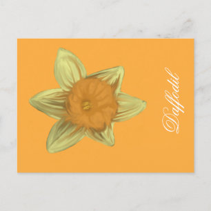 Cartão Postal Vertical Daffodil Laranja
