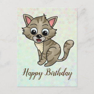 Cartão Postal Verwunderte Katze