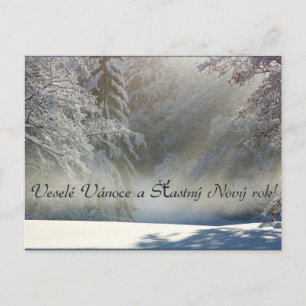 Cartão Postal Veselé Vánoce a Šťastný Nový rok! Postar pla