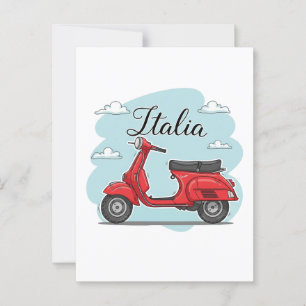 Cartão Postal Vespa Itália