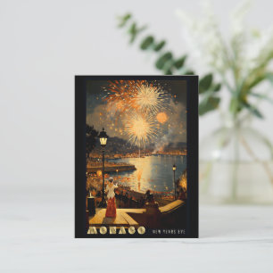 Cartão Postal Véspera de Ano Novo em Mônaco