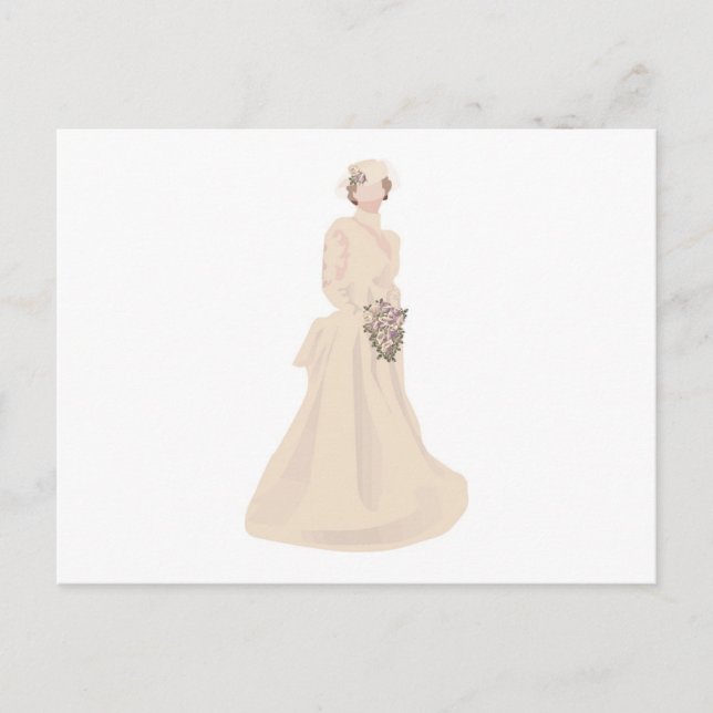 Cartão Postal Vestido Casamento Vitoriano (Frente)
