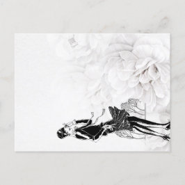 Cartão Postal Vestido da Flaper de 1920 no Vento