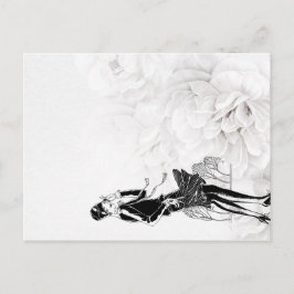 Cartão Postal Vestido da Flaper de 1920 no Vento