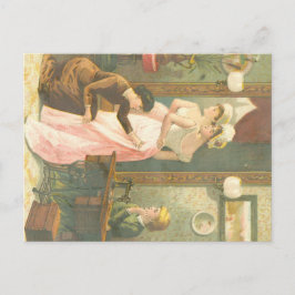 Cartão Postal Vestido de fazer de senhoras vitorianas