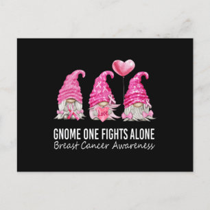 Cartão Postal Vestimos Gnomies Gnomos Rosa Sensibilização para o