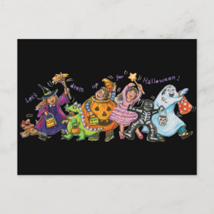 Cartão Postal Vestir-Se Para O Halloween