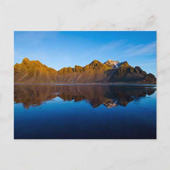 Cartão Postal Vestrahorn Mountain Islândia (Frente)