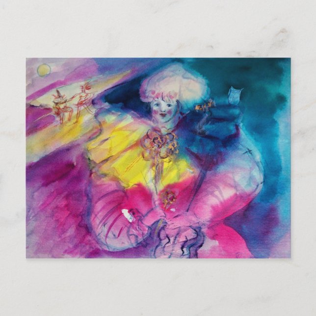 CARTÃO POSTAL VESTUÁRIO COM OWL E VIOLINA (Frente)