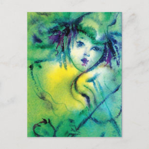 CARTÃO POSTAL VESTUÁRIO EM VERDE