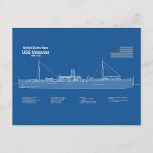 Cartão Postal Vesúvio USS - ABD Planos de Impressão de Plano de 