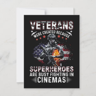 Cartão Postal Veteranos Porque Super-Heróis Ocupados nos Cinemas