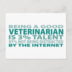 Cartão Postal Veterinarian 3% Talent