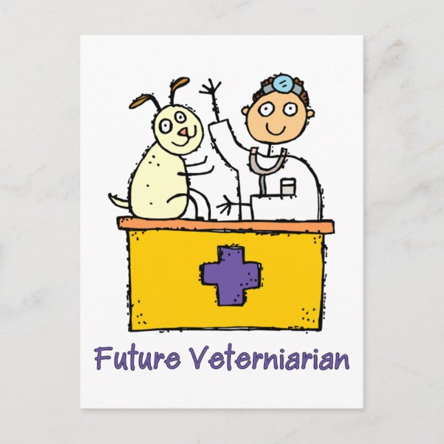 Cartão Postal Veterinário Futuro - Menino (Frente)