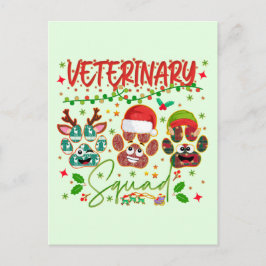 Cartão Postal Veterinários da Esquadra de Natal Veterinários