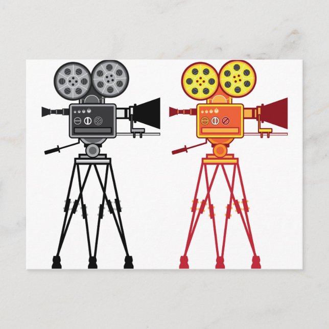 Cartão Postal Vetor de filmes para projetores de vídeo retrorref (Frente)
