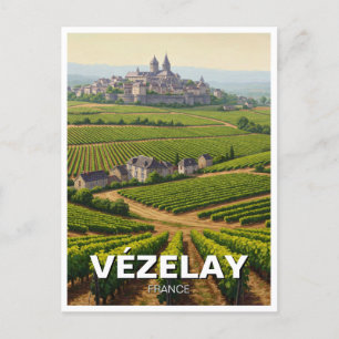 Cartão Postal Vezelay Vézelay Burgundy França Viagem