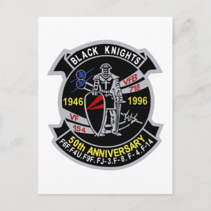 Cartão Postal VF-154 Black Knights 50 anos